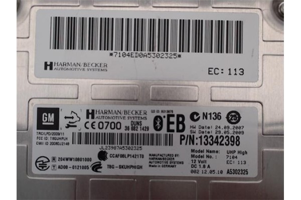 Recambio de centralita para opel astra j 1.6 referencia OEM IAM 13353284 13334026 