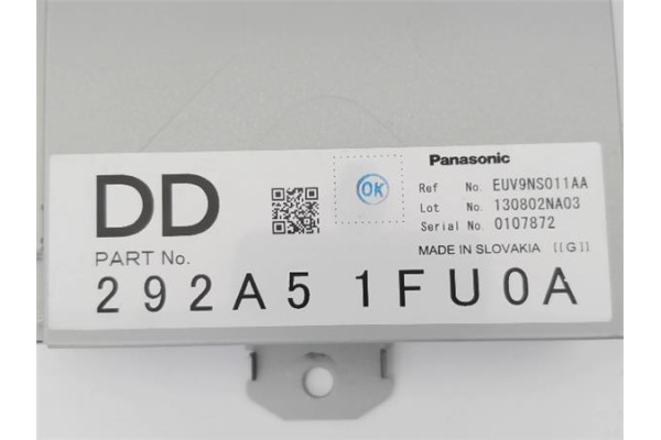 Recambio de modulo electronico para nissan qashqai (j10) 1.6 360 referencia OEM IAM 292A51FU0A  