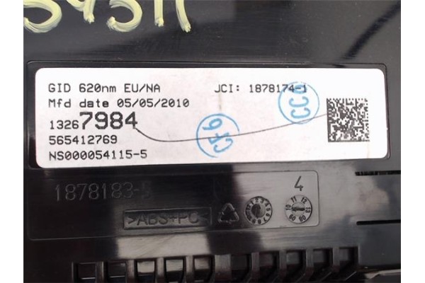 Recambio de reloj horario para opel astra j 1.6 referencia OEM IAM 13267984 18781741 