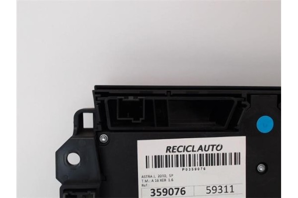 Recambio de mandos calefaccion / a.a. para opel astra j 1.6 referencia OEM IAM 13360091 13346050 