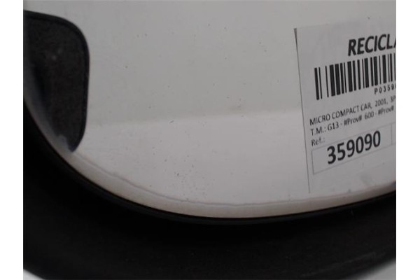 Recambio de retrovisor izquierdo para smart micro compact car 600 referencia OEM IAM Q0000595V017C22A00  