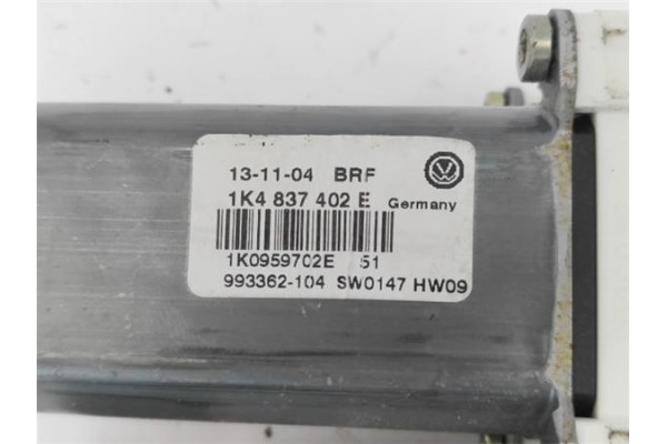Recambio de motor elevalunas trasero derecho para volkswagen golf v (1k1) 2.0 fsi referencia OEM IAM 1K0959792C 1K4837402E 
