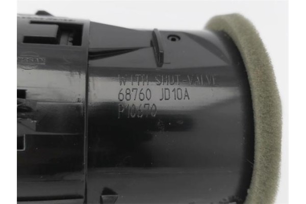 Recambio de rejilla entrada de aire para nissan qashqai (j10) 1.6 360 referencia OEM IAM 68760JD10A P10670 