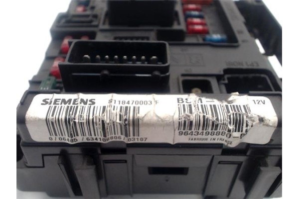 Recambio de caja fusibles/rele para citroen c5 berlina 1.8 16v (dc6fzb, dc6fze) referencia OEM IAM 9646498880 6500Y3 