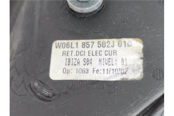 Recambio de retrovisor electrico derecho para seat ibiza (6l1) 1.4 16v referencia OEM IAM 6L1857508AB9B9 E9014142 