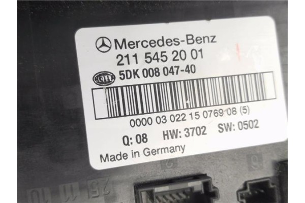 Recambio de caja fusibles/rele para mercedes-benz clase e (bm 211) berlina 3.2 e 320 (211.065) referencia OEM IAM 2115452001 5DK