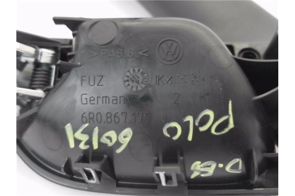 Recambio de manilla int. puerta delantero izquierda para volkswagen polo v (6c1) 1.2 advance bmt referencia OEM IAM 6R0867179  