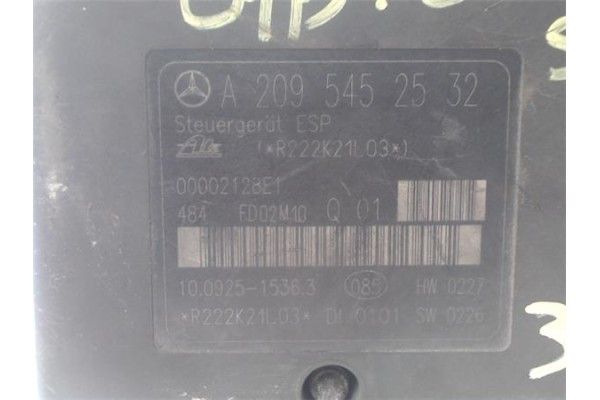 Recambio de nucleo abs para mercedes-benz clase c (bm 203) berlina 2.2 200 cdi (203.004) referencia OEM IAM A2095452532  