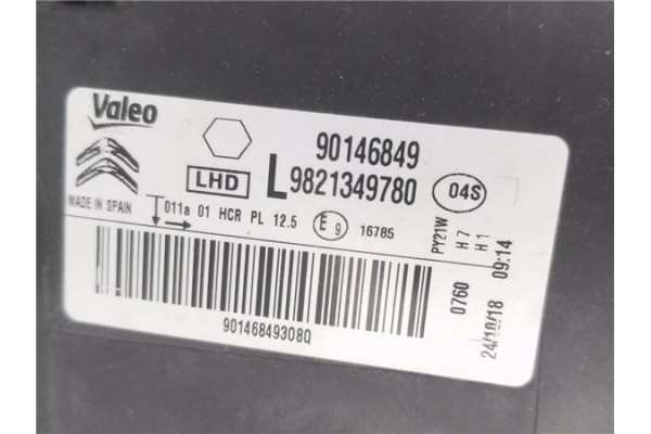 Recambio de faro delantero izquierdo para citroen c4 cactus 1.5 business class referencia OEM IAM 9821349780 YQ00052880 
