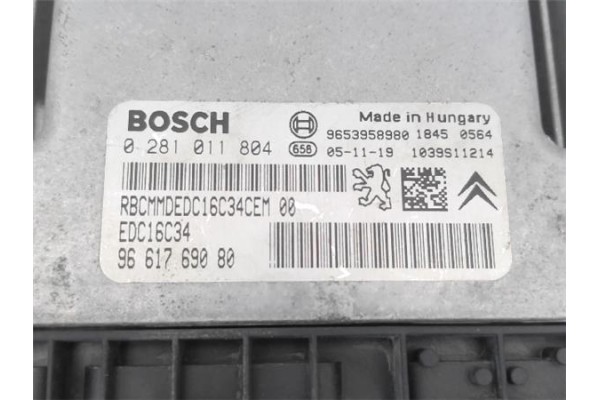 Recambio de centralita para citroen c3 1.6 16v hdi referencia OEM IAM 1939CK 281011804 