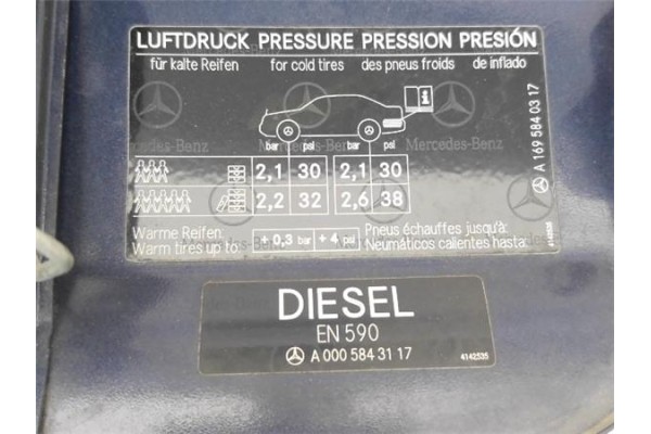 Recambio de tapa exterior combustible para mercedes-benz clase a (bm 169) 2.0 a 180 cdi (169.007) referencia OEM IAM A0005843117