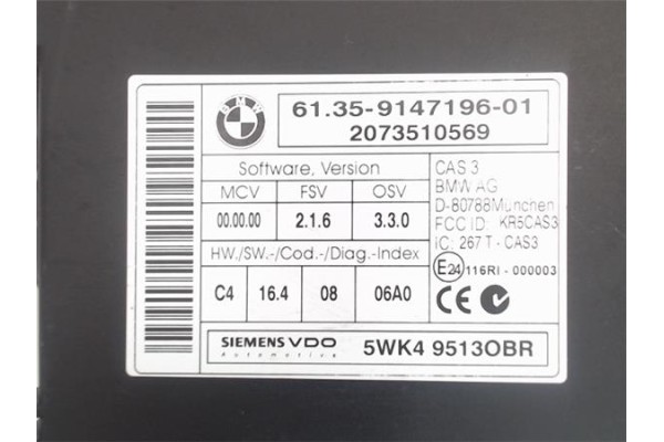Recambio de modulo electronico para bmw serie 1 berlina (e81/e87) 2.0 120d referencia OEM IAM   