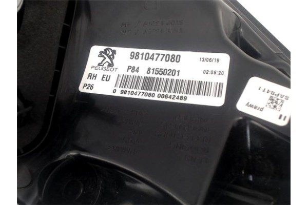 Recambio de piloto trasero derecho para peugeot 3008 1.5 gt line referencia OEM IAM 9810477780  