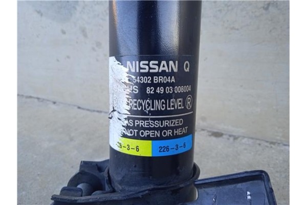 Recambio de amortiguador delantero derecho para nissan qashqai (j10) 1.6 360 referencia OEM IAM 54302BR04A 8,25E+11 