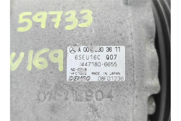 Recambio de compresor aire acond. para mercedes-benz clase a (bm 169) 2.0 a 180 cdi (169.007) referencia OEM IAM A0012303611  