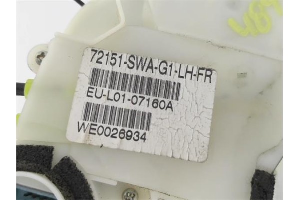Recambio de cierre electromagnetico delantero izquierdo para honda cr-v iii 2.2 i-dtec referencia OEM IAM 72110SWAE02 EUL0107160
