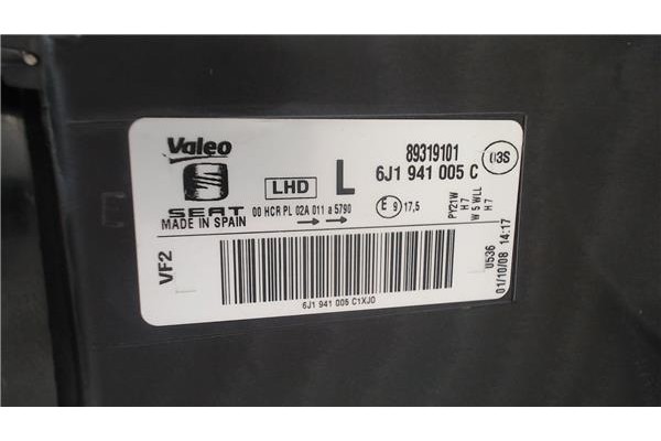Recambio de faro delantero izquierdo para seat ibiza berlina (6j5) referencia OEM IAM   