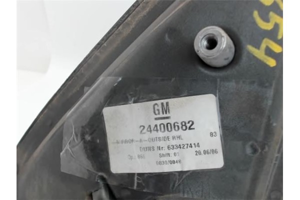 Recambio de retrovisor derecho para opel combo furgón/ranchera familiar 1.7 cdti 16v referencia OEM IAM 24400682 633427414 
