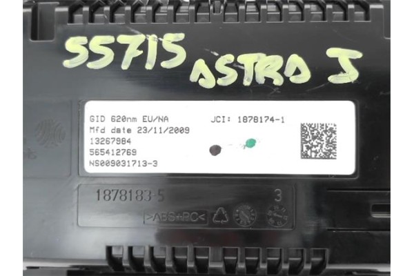 Recambio de display para opel astra j 1.7 cdti referencia OEM IAM 1236015 13267984 