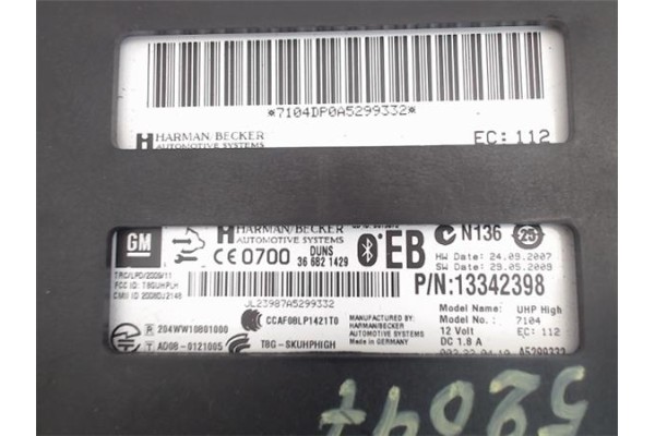 Recambio de centralita para opel astra j 1.7 cdti referencia OEM IAM 13575111  