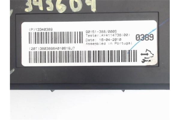 Recambio de centralita para opel astra j 1.7 cdti referencia OEM IAM 13340389  