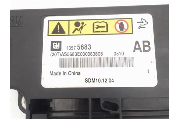 Recambio de centralita airbag para opel astra j 1.7 cdti referencia OEM IAM 13575683  