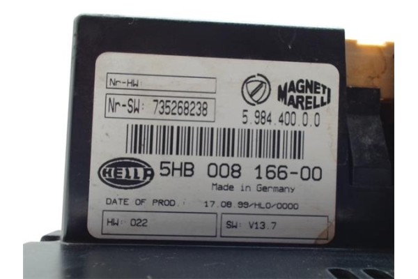 Recambio de mandos climatizador para lancia lybra berlina 1.9 jtd lx referencia OEM IAM 598440000 5HB00816600 
