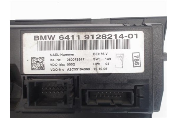 Recambio de mandos climatizador para bmw serie 3 touring (e91) 320d referencia OEM IAM 6411912821401  