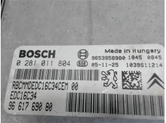 Recambio de centralita para citroen c3 1.6 16v hdi referencia OEM IAM 9653958980 0281011804 