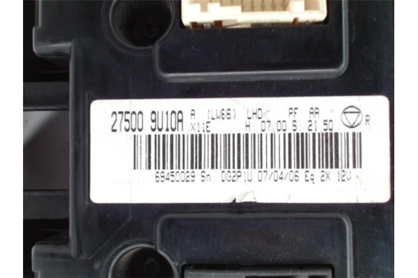 Recambio de mandos climatizador para nissan note (e11e) 1.4 visia referencia OEM IAM 275009U10A  