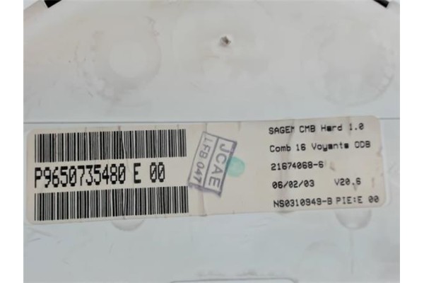 Recambio de cuadro completo para citroen c3 1.4 hdi referencia OEM IAM 9650735480E 21674068S 