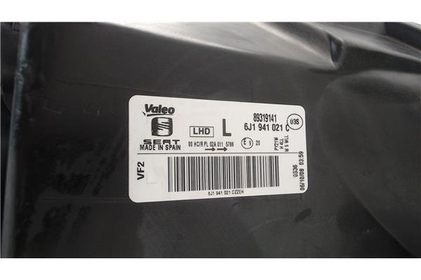 Recambio de faro delantero izquierdo para seat ibiza berlina (6j5) referencia OEM IAM 6J1941021c 2741102 6J1941005C , SEAT | 6J1