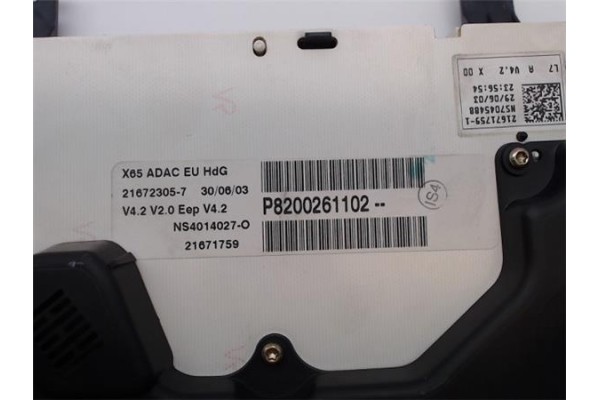 Recambio de cuadro completo para renault clio ii fase ii 1.3 referencia OEM IAM P8200261102 216723057 