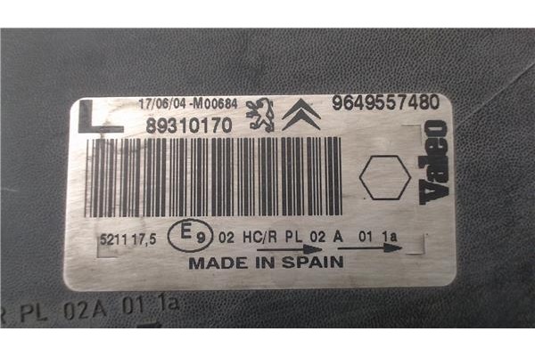 Recambio de faro delantero izquierdo para citroen xsara picasso referencia OEM IAM 89310170 9649557480 