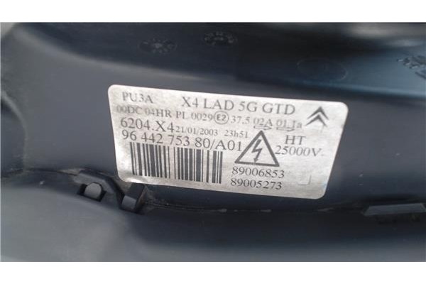 Recambio de faro delantero izquierdo para citroen c5 berlina referencia OEM IAM 9644275380 89006853 