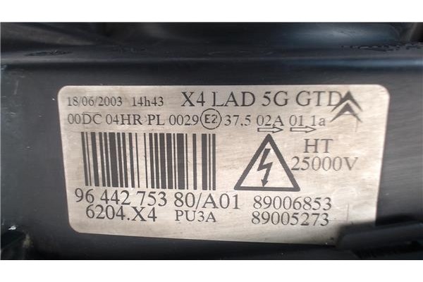Recambio de faro delantero izquierdo para citroen c5 berlina referencia OEM IAM 9644275380 89006853 