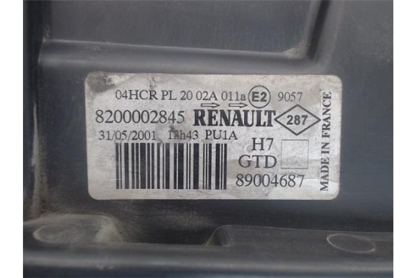 Recambio de faro delantero izquierdo para renault laguna ii (bg0) referencia OEM IAM 8200002845  