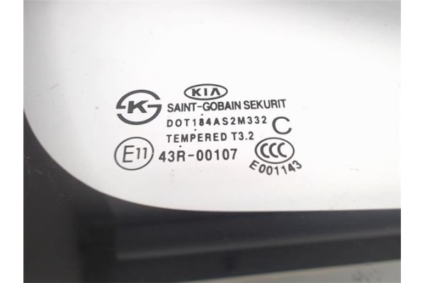 Recambio de luna puerta delantero derecha para kia rio (ub) 1.2 basic referencia OEM IAM 43R00107  