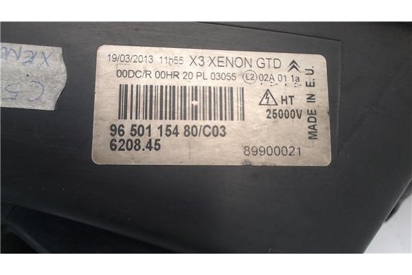 Recambio de faro delantero izquierdo para citroen c5 berlina referencia OEM IAM 9650115480 620845 