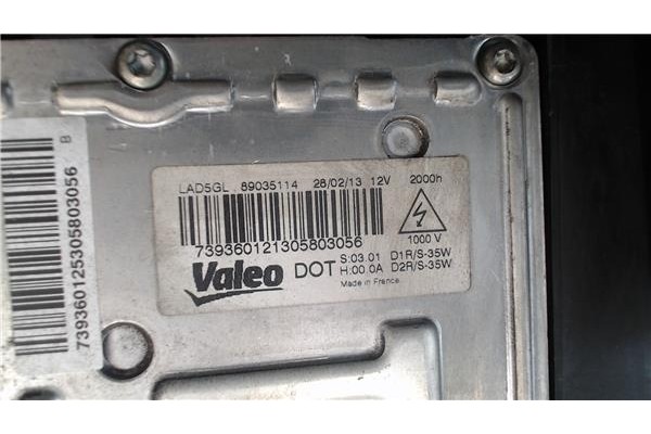 Recambio de faro delantero izquierdo para citroen c5 berlina referencia OEM IAM 9650115480 620845 