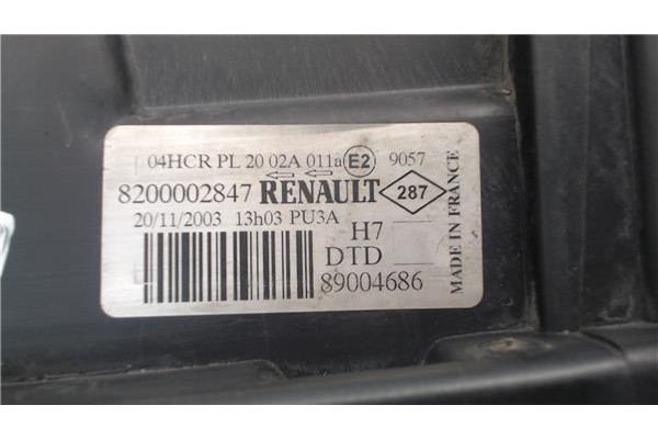 Recambio de faro delantero dcho para renault laguna ii (bg0) referencia OEM IAM 8200002847 89004686 
