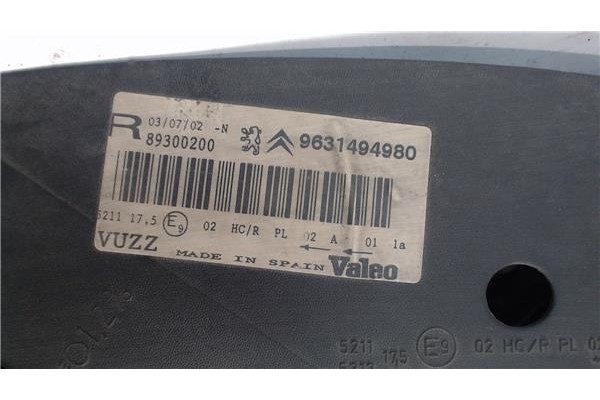Recambio de faro delantero dcho para citroen xsara picasso referencia OEM IAM 89300200 9631494980 
