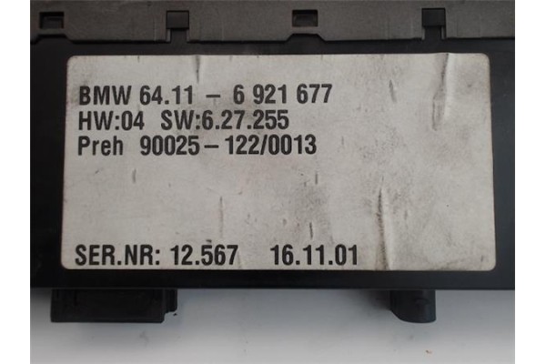 Recambio de mandos climatizador para bmw serie 7 (e65/e66) 4.4 745i referencia OEM IAM 627255  