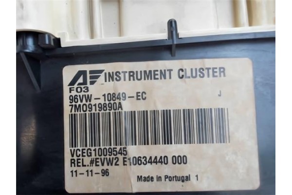 Recambio de cuadro completo para seat alhambra (7v8) 1.9 tdi referencia OEM IAM 7M0919890A 96VW10849EC 