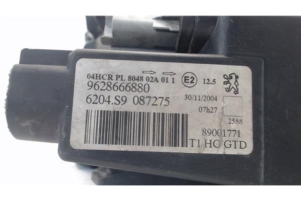 Recambio de faro delantero izquierdo para peugeot 206 referencia OEM IAM 9628666880 6204S9 