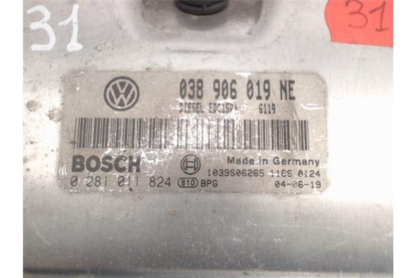 Recambio de centralita para seat ibiza (6l1) 1.9 signo referencia OEM IAM (038906019NE) (0281011824) 