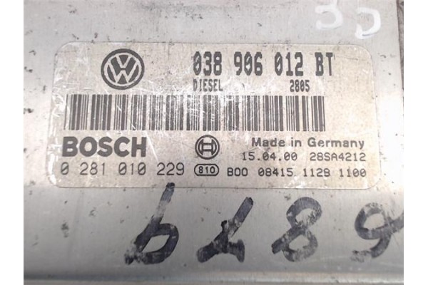 Recambio de centralita para seat leon (1m1) 1.9 sports limited referencia OEM IAM (038906012BT) (0281010229) 