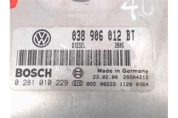 Recambio de centralita para seat leon (1m1) 1.9 sports limited referencia OEM IAM (0281010229) (038906012BT)  