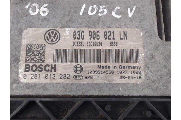 Recambio de centralita para seat toledo (5p2) 1.9 hot referencia OEM IAM (03G906021LN) (0281013282) 