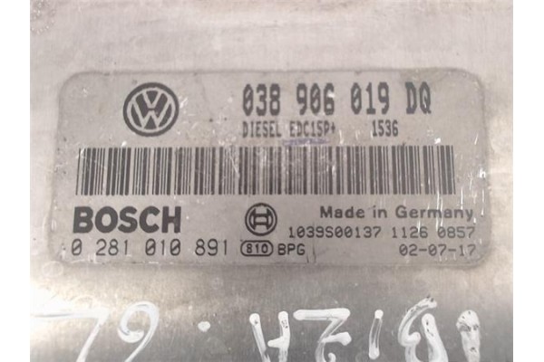Recambio de centralita para seat ibiza (6l1) 1.9 reference referencia OEM IAM (030906019DQ) (0281010891) 